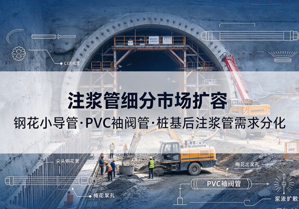 定南注浆管细分市场扩容，隧道钢花小导管、PVC 袖阀管、桩基后注浆管需求分化